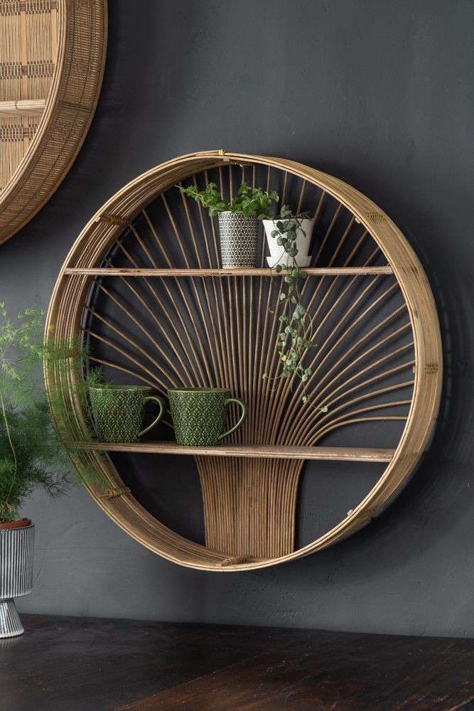 Round Rattan Shelf